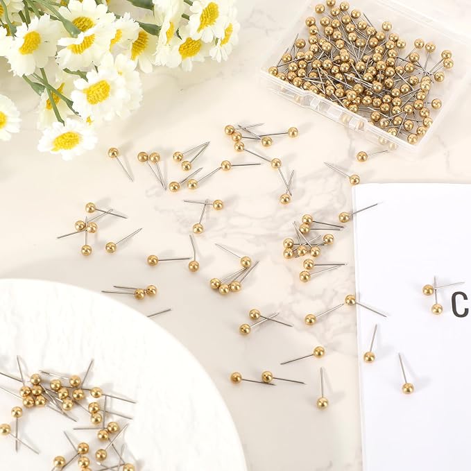 200pcs Map Push Pins, Round Head Small Thumb Tacks Plastic Marking Pushpins - Image 4
