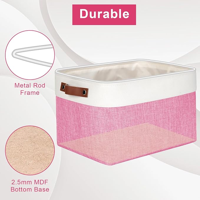 Bagnizer Storage Bins Large Fabric Storage Baskets - Image 4