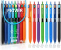 FIOVER Colored Gel Pens, 8 Pack, 0.5mm Fine Point | Quick Dry, Smooth Writing by FIOVER