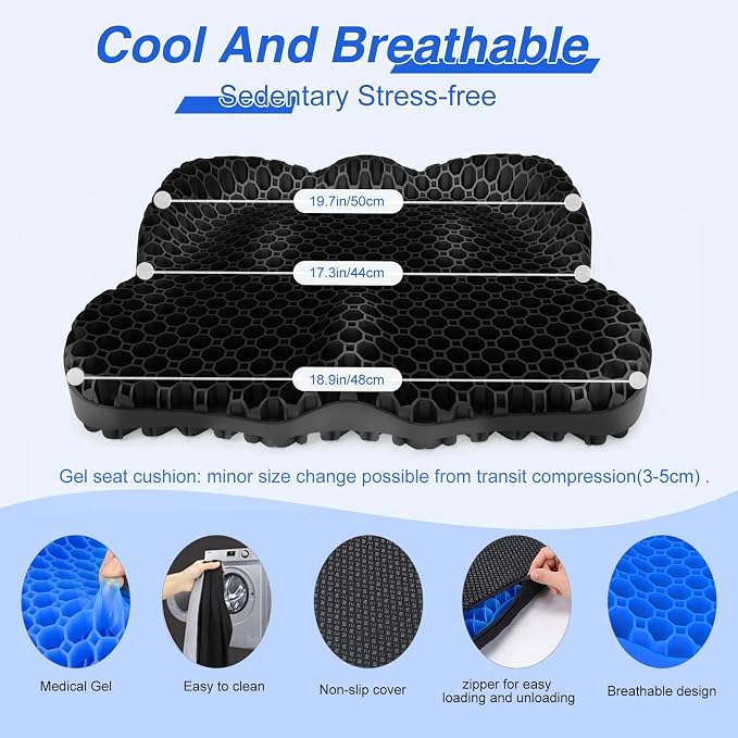 Thicken 19.7in Seat Cushion, Gel Seat Cushion - Image 6