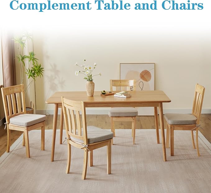 IASEAHK Chair Cushions for Dining Chairs Set of 4, Non Slip Kitchen Chair Pads - Image 6