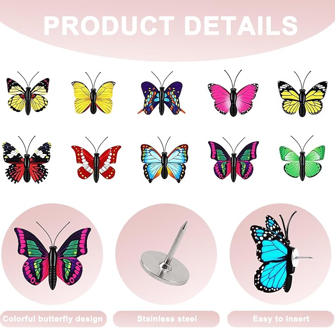 Butterfly Push Pins - Image 3
