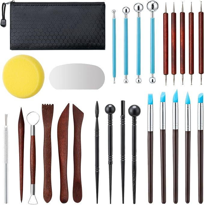 Amrules Clay Tools Kit, Practical Polymer Clay Sculpting Tools Kit, Air Dry by Amrules