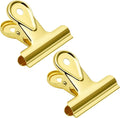 2PCS Bulldog Clip Gold Clips for Paper – Retro Metal Binder Chip T Clamp by Unknown