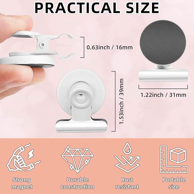 Grtard 6 Pack Magnetic Clips Heavy Duty, Magnet Clips - Image 2