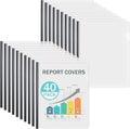 Binditek 40 Pack Clear Report Covers by Binditek