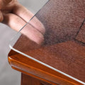OstepDecor 16 x 24 Inch Frosted Table Cover Protector, 2mm Thick Clear Plastic by OstepDecor