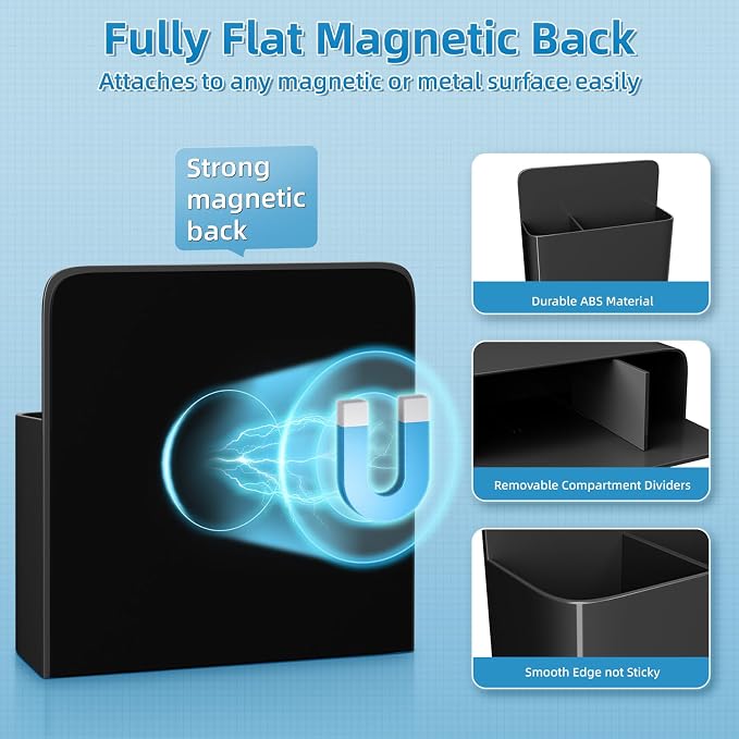 Magnetic Pen and Eraser Holder for Whiteboard, Dry Erase Marker Holder - Image 2