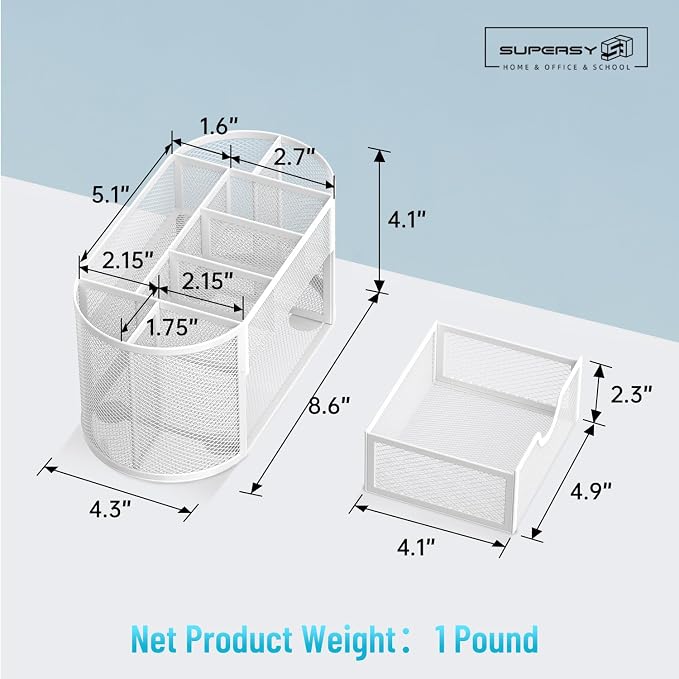 SUPEASY Mesh Desk Organizer, Desk Accessories & Workspace Organizers - Image 3