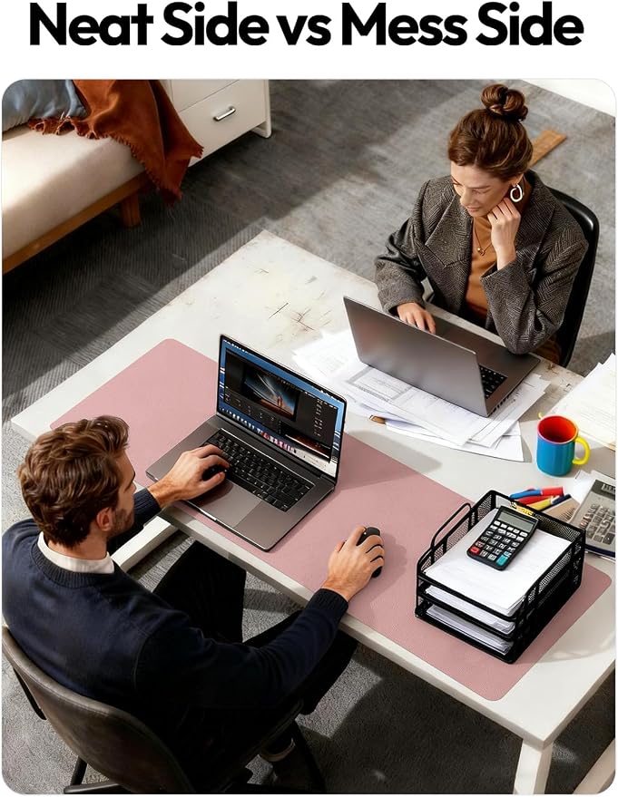 YSAGi Leather Desk Protector, Office Mat, Large Mouse Mat, Non-Slip PU Leather - Image 6
