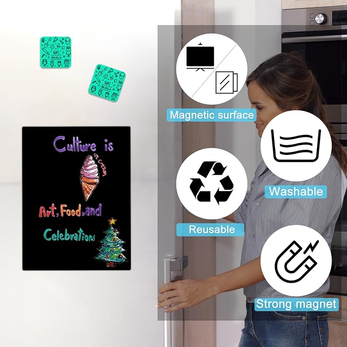 OWLKELA 30 Pack Magnetic Cyan Whiteboard Eraser, EVA Material - Image 3