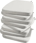 AAAAAcessories D-Shaped Chair Cushions, Machine-Washable Cover, INatural Linen by AAAAAcessories