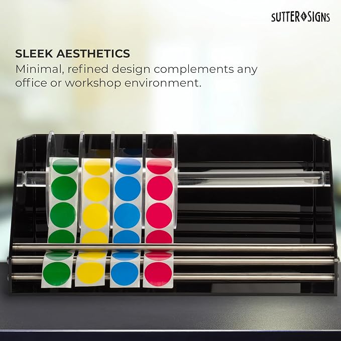 Roll Label Dispenser for Sticker Labels | Thick Durable Acrylic Sticker Roll - Image 4