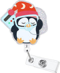 Funny Sleep Study Nurse Badge Reel, Cute Nightcap CPAP Penguin Retractable ID by Unknown