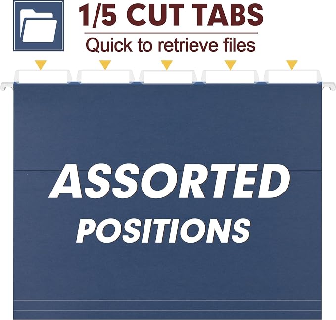 HERKKA Hanging File Folders, 60 Pack Reinforced Letter Size Hanging Folders - Image 3