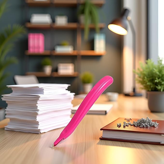 1Pc Pink Portable Staple Remover Magnetic Head Staple Removal Tool Handheld - Image 6