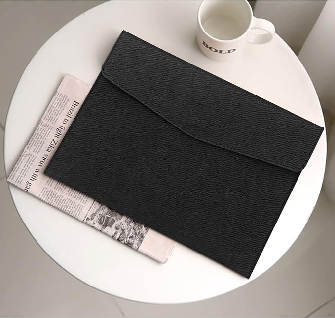 FYY File Folder, PU Leather A4 Document Holder File Organizer Filing Envelope - Image 6