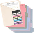 H4D 6-Tab Plastic Binder Dividers, 2 Pockets, Pastel Colors, 1 Set | Made of PP by H4D