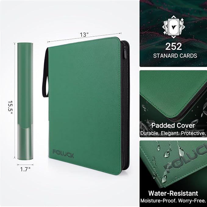 Foluck 9 Pocket Top Loader Binder, Holds 252 Toploaders, Side-Loading Trading - Image 2