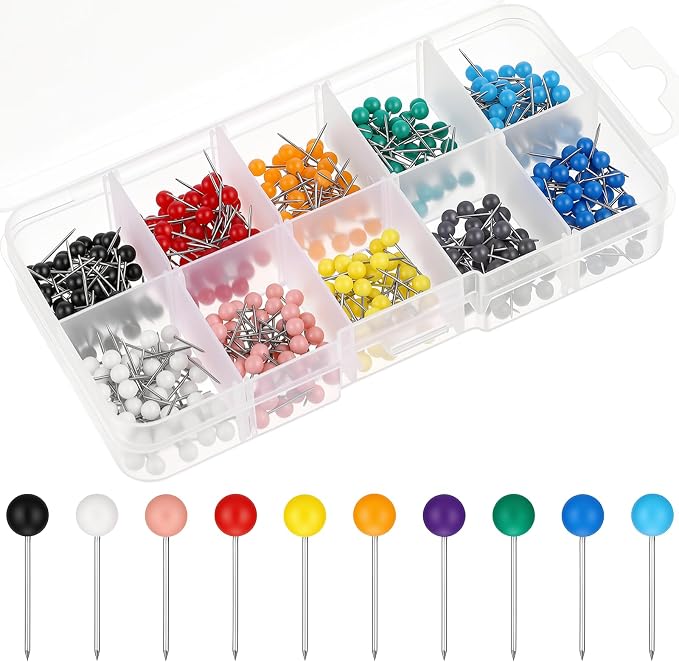 500 PCS Small Colored Push Pins by Unknown