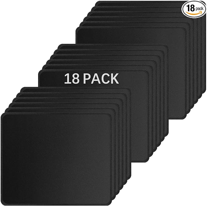 18 PCS Black Mouse pad Bulk by Anpuimult