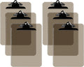 Pack of 6 Plastic Clipboards by DAVISGROUP
