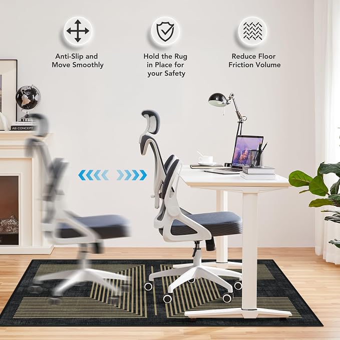 Office Chair Mat for Hardwood Floor&Tile Floor, Under Desk Rug for Rolling - Image 5