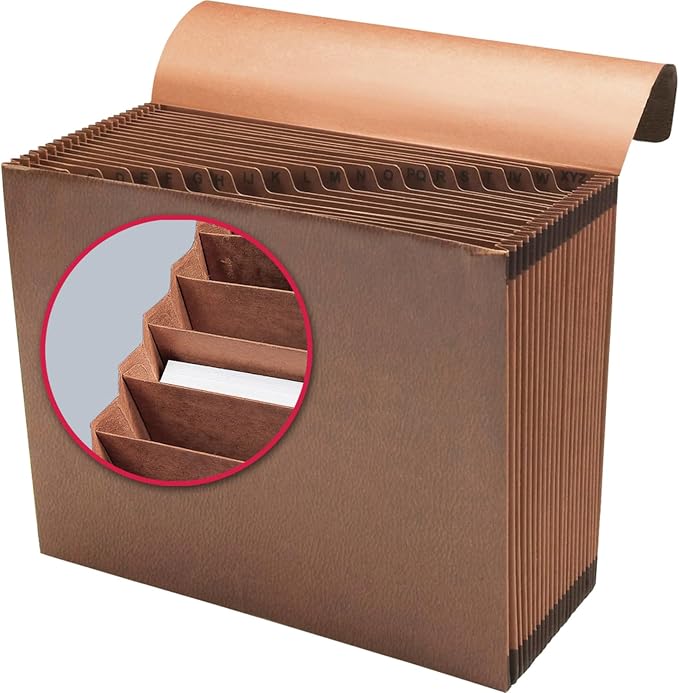 Smead TUFF Expanding File 21 Pockets, Alphabetic, Flap and Cord Closure - Image 6