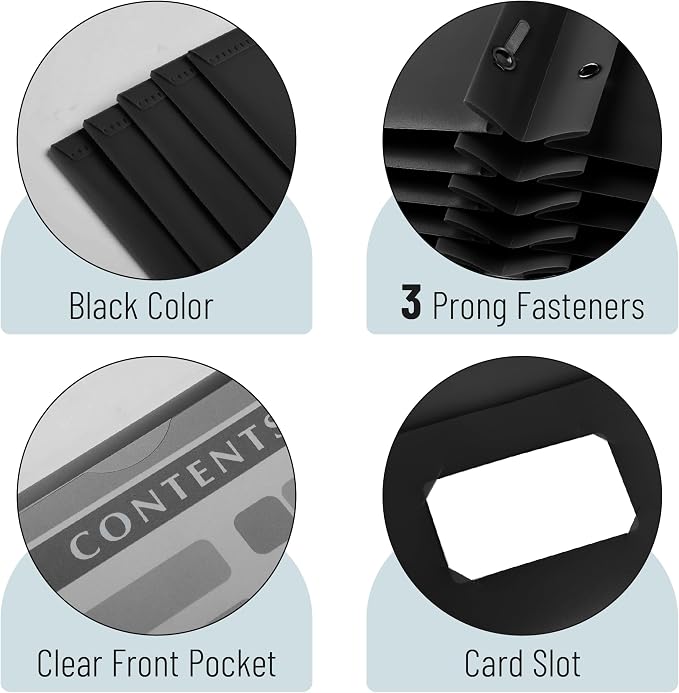 Mr. Pen- Plastic Folders with Pockets and Prongs, 24 Pack, Letter Size | Letter - Image 4