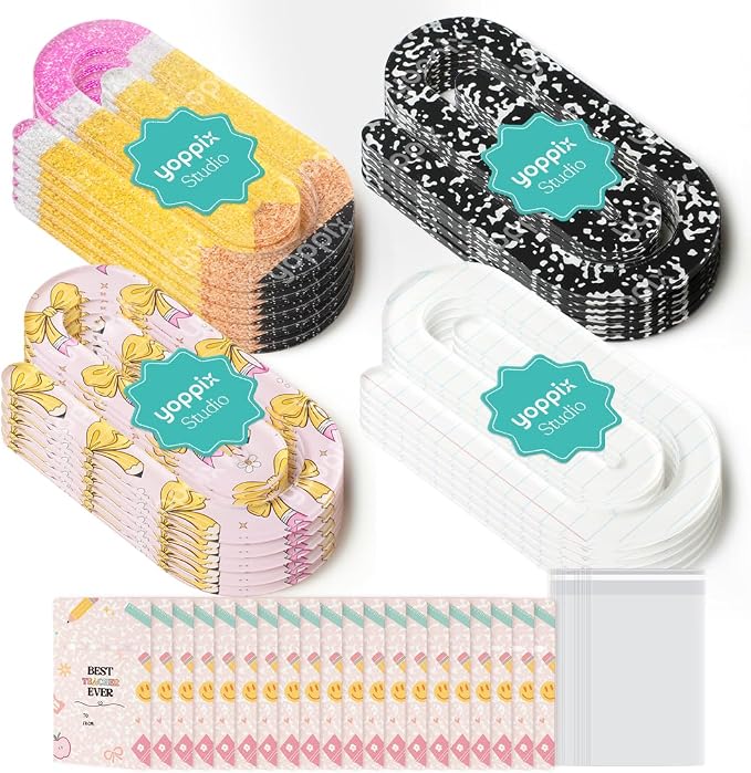 YOPPIX 20 Set Jumbo Teacher Acrylic Paper Clips by yoppix
