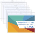 AKONEGE 6PCS Hard Sheet Protectors 8.5x11 Waterproof Resealable Zip Paper Page by AKONEGE