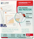 C-Line Top Loading Standard Weight Poly Sheet Protectors, 8.5 x 11 Inches by C-Line