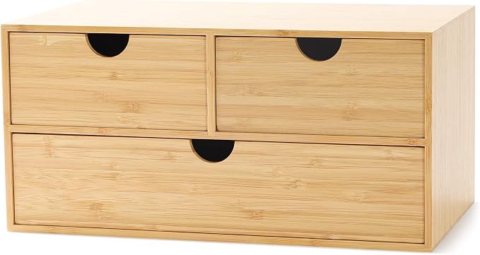 Wisuce Bamboo Desk Drawer Organizer, Desktop Organizer by Wisuce