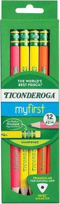 Ticonderoga My First Tri-Write Wood-Cased Pencils, Pre-Sharpened, 2 HB by Ticonderoga