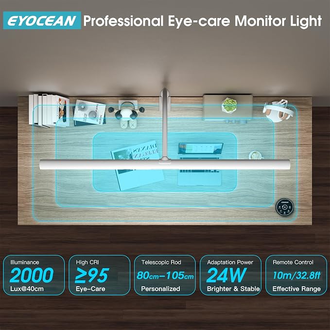 EYOCEAN Desk Lamp, 31.5" Desk Light - Image 7