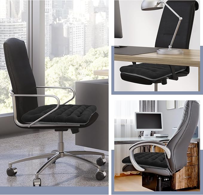 BUYUE Good Support Office Chair Cushion Padded, Soft Velvet Comfortable - Image 6