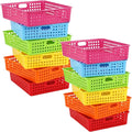 12 Pack Turn in Trays for Classroom, Stackable Letter Size Paper Trays by Ferrochef