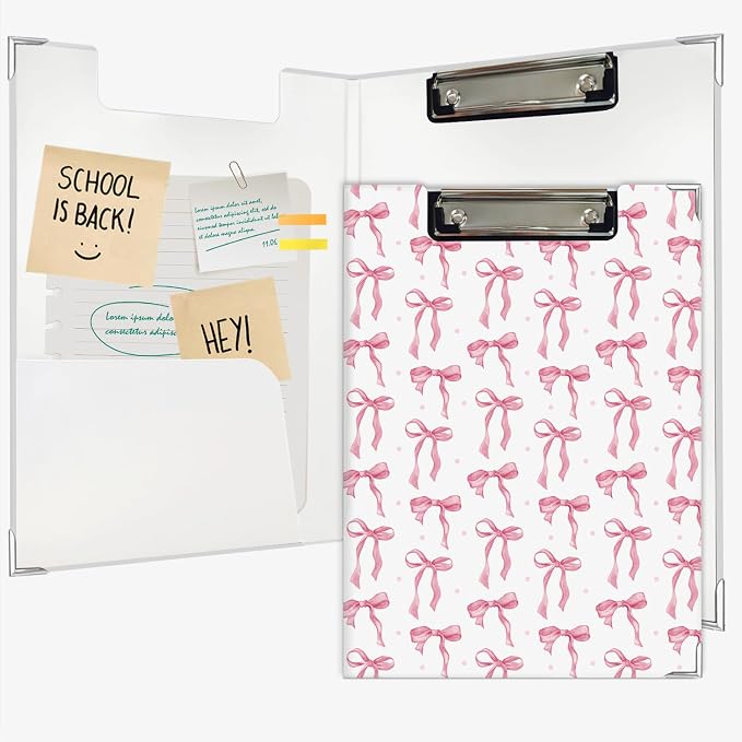 Lacama Coquette Pink Bow Clipboard by Lacama