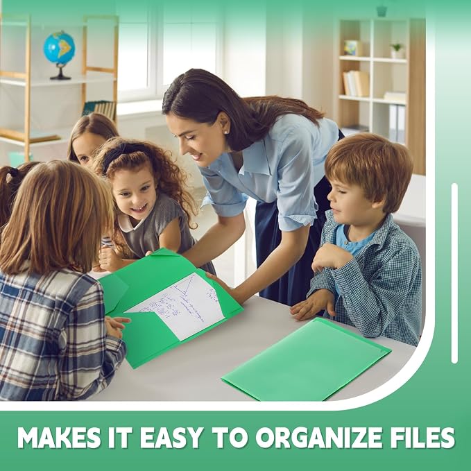 Henoyso 36 Pack Green Plastic Folders - Image 5