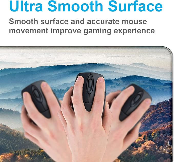 Large Mountain View Patterned Mouse Pad, Anti Slip Gaming Keyboard Desk Pad | - Image 5
