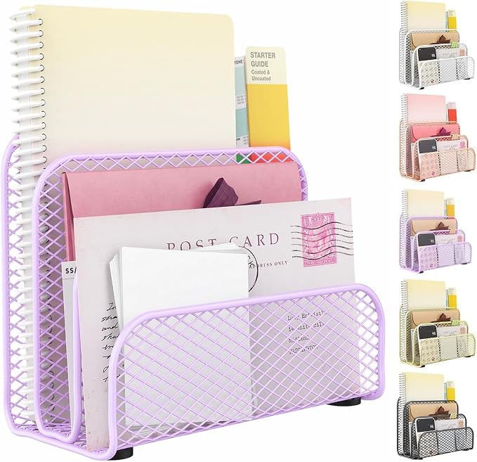 gianotter Mail Organizer Countertop, Metal File Holder by gianotter