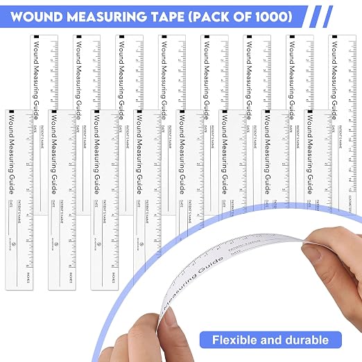1000 Pcs Wound Ruler 6 Inch Wound Measuring Tape Paper Guide Ruler Double Sided - Image 6