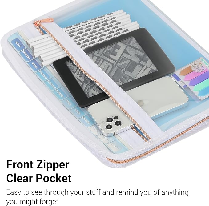 Mukawa 13 Pocket Zippered Expanding File, Zippered Accordion File Organizer - Image 3
