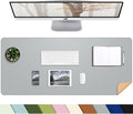 AFIING Cork Desk Mat, 35.4" x 17", Light Grey, Desk pad Protector | Dual-Sided by AFIING