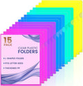 Sooez 15 Pack Clear Document Folder, Plastic Sleeves by Sooez