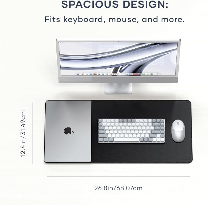 Satechi Vegan Leather Desk Mat, Large Mouse Pad Scratch and Water Resistant - Image 5