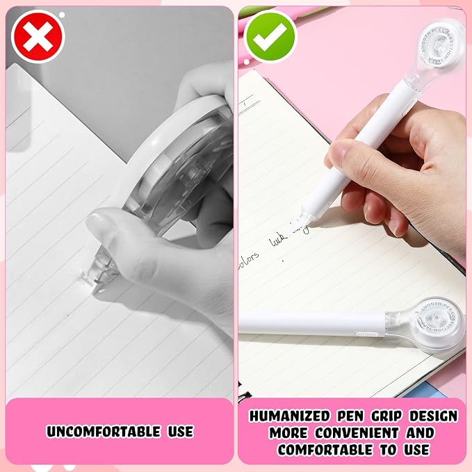 Gersoniel 10 Pack Correction Tape Pen Correctional Ink Tape Push Pull Protective - Image 6