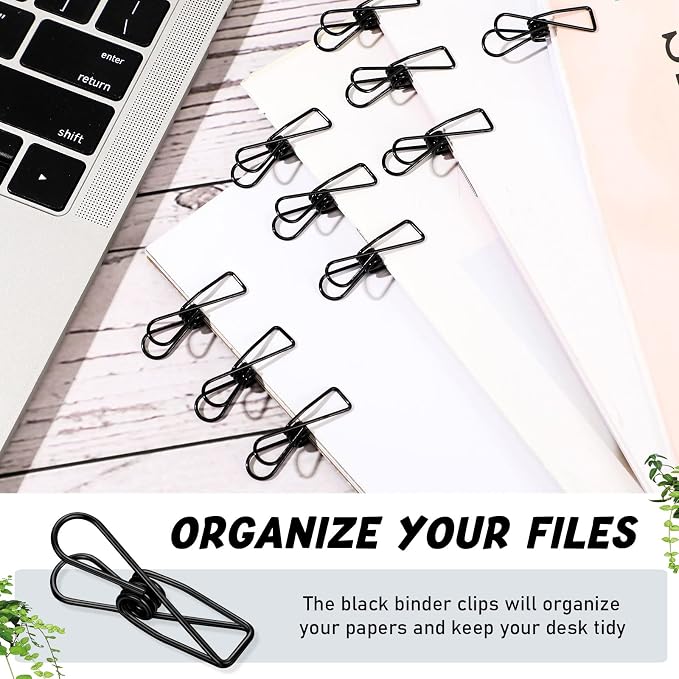 100 Pcs Paper Clips Metal Wire Hollow Out Clothespins Multi Purpose Utility - Image 5