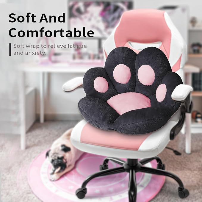 Ditucu Cat Paw Cushion Kawaii Chair Cushions 31.4 x 27.5 inch Cute Stuff Seat - Image 2