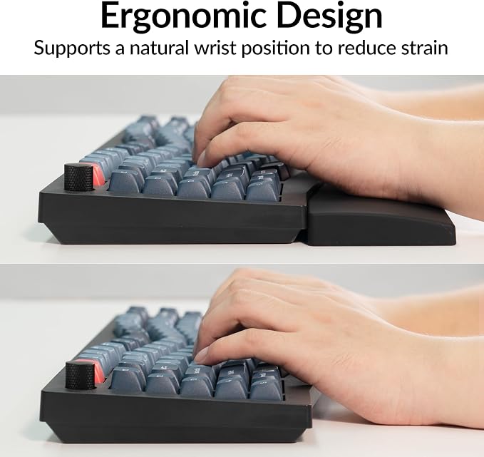 Keychron Black Silicone Wrist & Palm Rest, 17.56" - Image 4